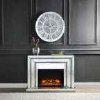 ACME 90523 Noralie Fireplace, Mirrored & Faux Diamonds