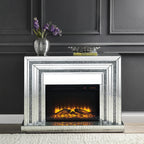 ACME 90523 Noralie Fireplace, Mirrored & Faux Diamonds