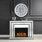 ACME 90523 Noralie Fireplace, Mirrored & Faux Diamonds