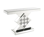 ACME 90622 Noralie Console Table, Mirrored & Faux Diamonds
