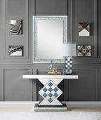 ACME 90622 Noralie Console Table, Mirrored & Faux Diamonds