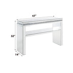 ACME 90675 Noralie Sofa Table, Mirrored & Faux Diamonds