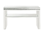 ACME 90675 Noralie Sofa Table, Mirrored & Faux Diamonds