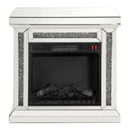 ACME 90862 Noralie Fireplace, Mirrored & Faux Diamonds
