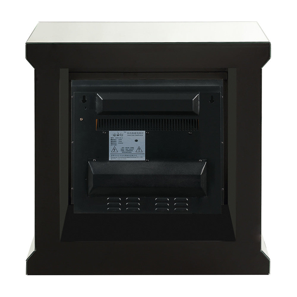 ACME 90862 Noralie Fireplace, Mirrored & Faux Diamonds