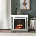 ACME 90862 Noralie Fireplace, Mirrored & Faux Diamonds