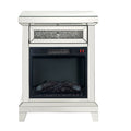 ACME 90866 Noralie Fireplace, Mirrored & Faux Diamonds