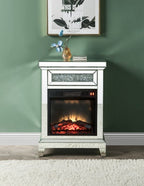 ACME 90866 Noralie Fireplace, Mirrored & Faux Diamonds