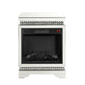 ACME 90870 Lotus Fireplace, Mirrored & Faux Diamonds