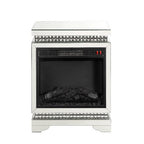 ACME 90870 Lotus Fireplace, Mirrored & Faux Diamonds