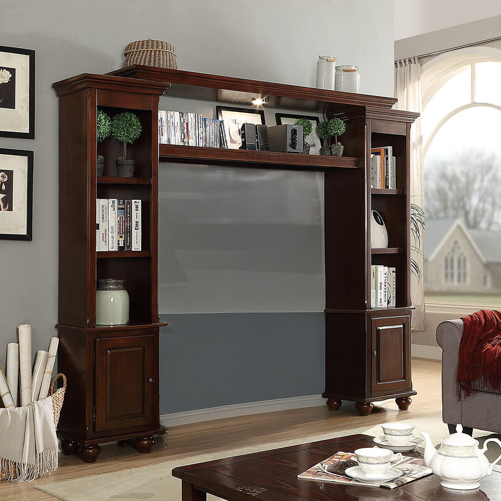 ACME 91105_KIT Bridge with Light and Shelf for Dita Entertainment Center, Walnut (1Set/3Ctn)