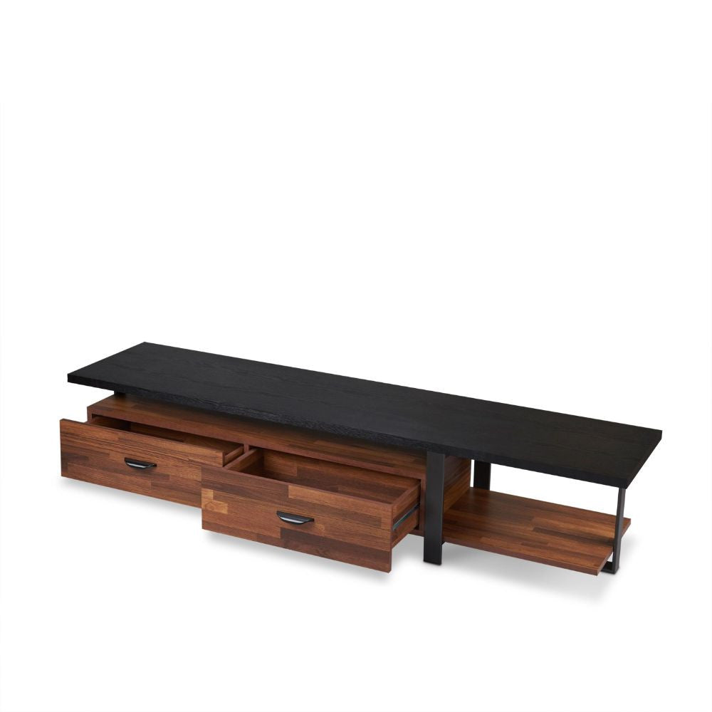 ACME 91235 Elling TV Stand, Walnut & Black