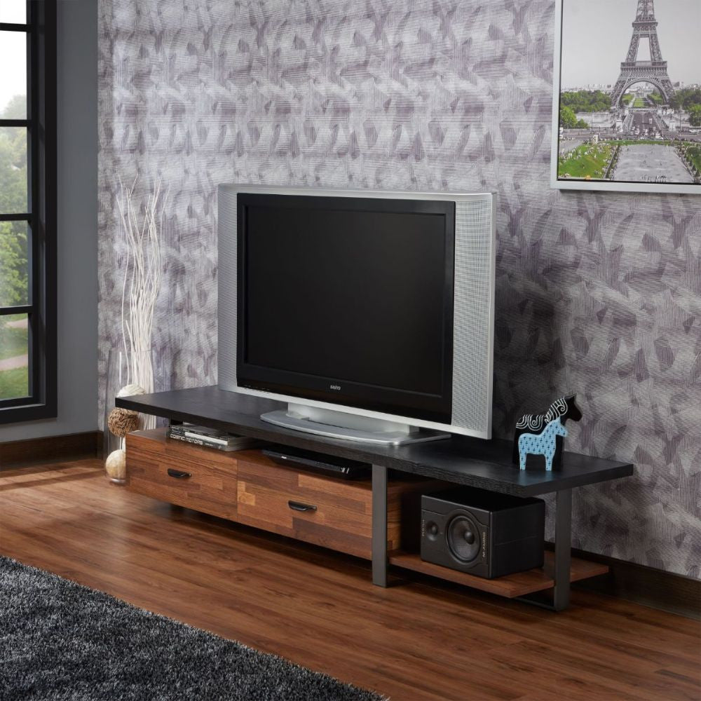 ACME 91235 Elling TV Stand, Walnut & Black
