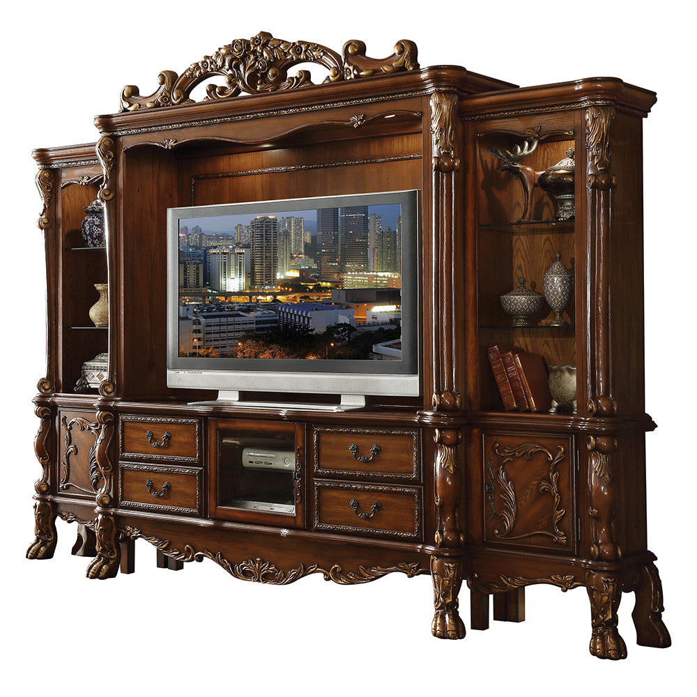 ACME 91335 Dresden Entertainment Center, Cherry Oak (1Set/3Ctn)