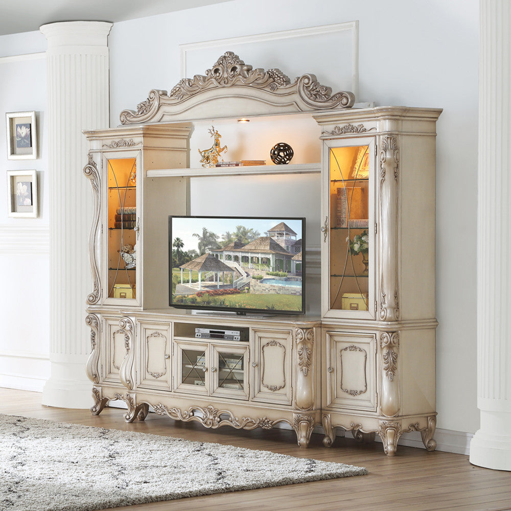 ACME 91440 Gorsedd Entertainment Center, Antique White (1Set/3Ctn)