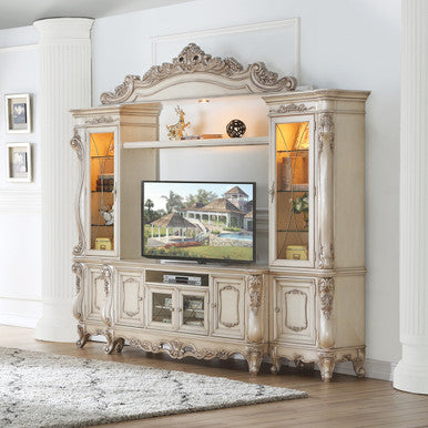 ACME 91440 Gorsedd Entertainment Center, Antique White (1Set/3Ctn)