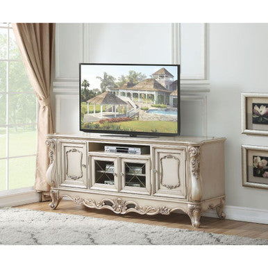 ACME 91443 Gorsedd TV Stand, Antique White