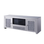 ACME 91450 Noralie TV Stand, Mirrored & Faux Diamonds