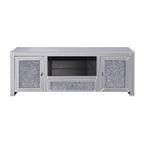 ACME 91450 Noralie TV Stand, Mirrored & Faux Diamonds