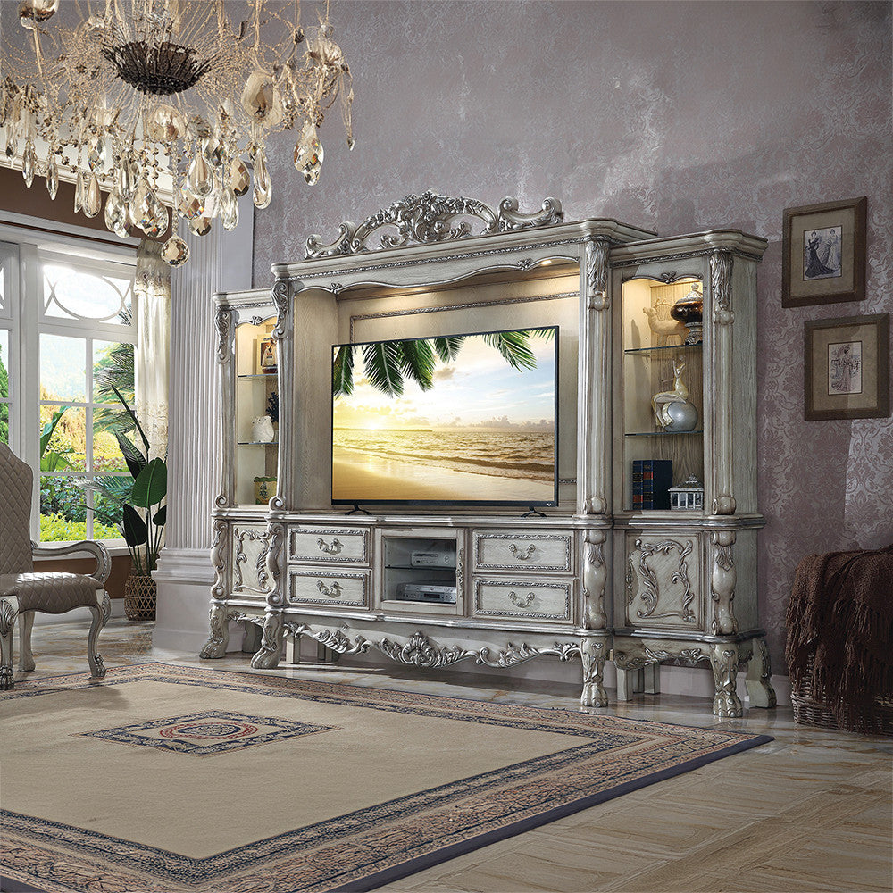 ACME 91470 Dresden Entertainment Center, Vintage Bone White