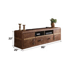 ACME 91500 Aberdeen TV Stand, Retro Brown Top Grain Leather