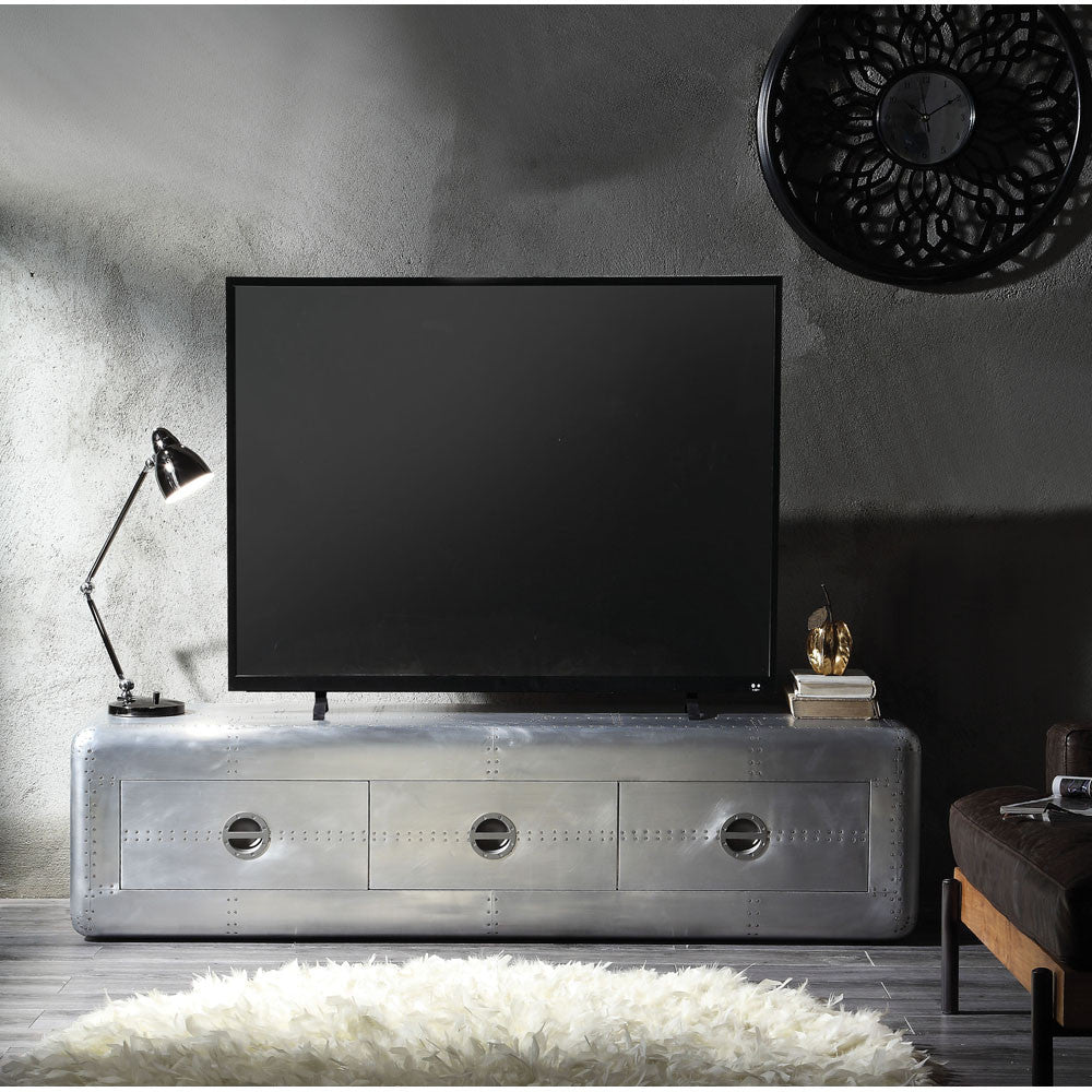 ACME 91562 Brancaster TV Stand, Aluminum
