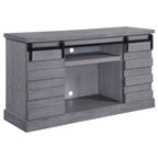 ACME 91616 Amrita TV Stand with Fireplace, Gray Oak