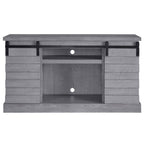 ACME 91616 Amrita TV Stand with Fireplace, Gray Oak