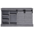 ACME 91616 Amrita TV Stand with Fireplace, Gray Oak