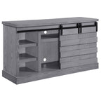 ACME 91616 Amrita TV Stand with Fireplace, Gray Oak