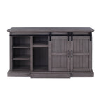 ACME 91618 Admon TV Stand with Fireplace, Gray Oak