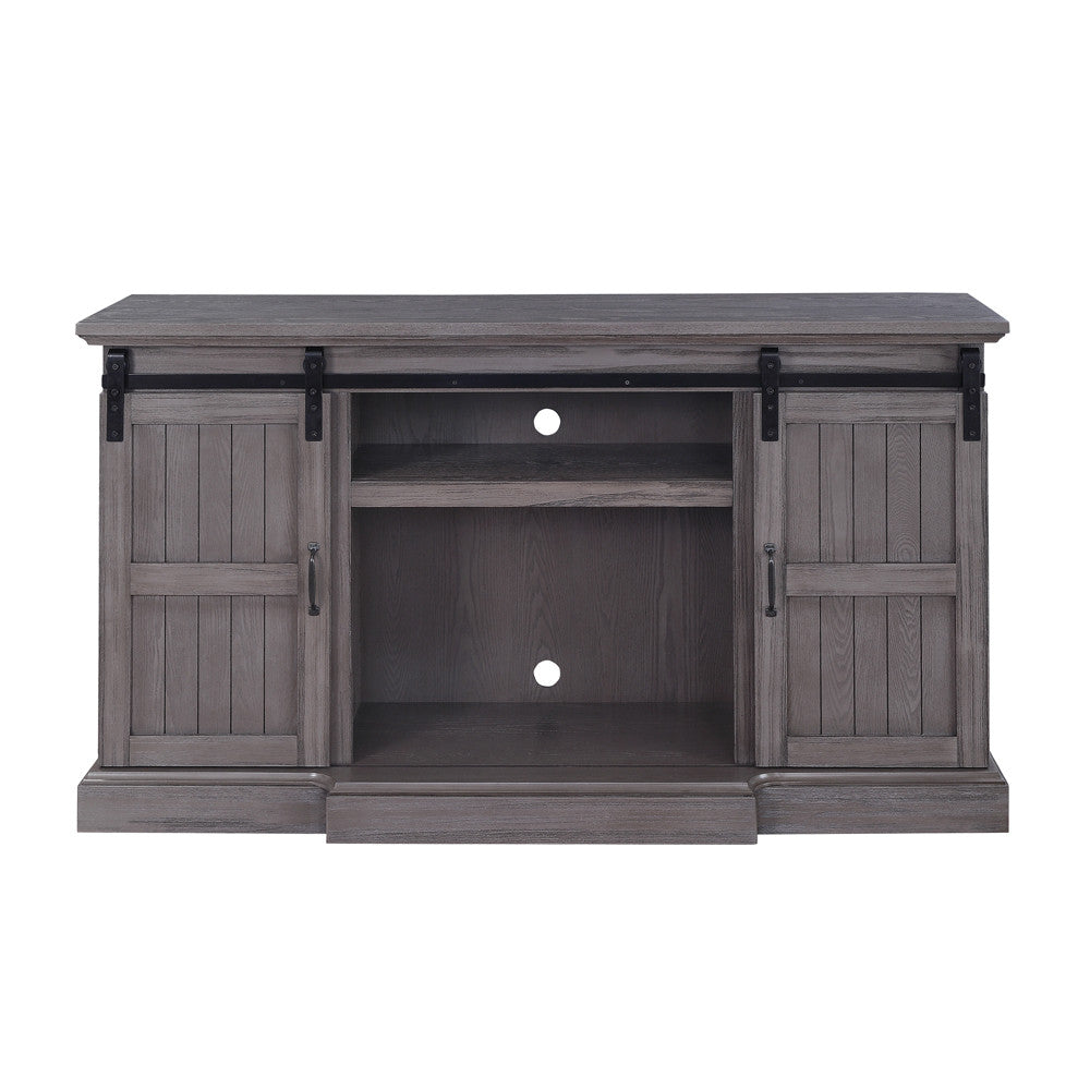 ACME 91618 Admon TV Stand with Fireplace, Gray Oak
