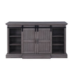 ACME 91618 Admon TV Stand with Fireplace, Gray Oak