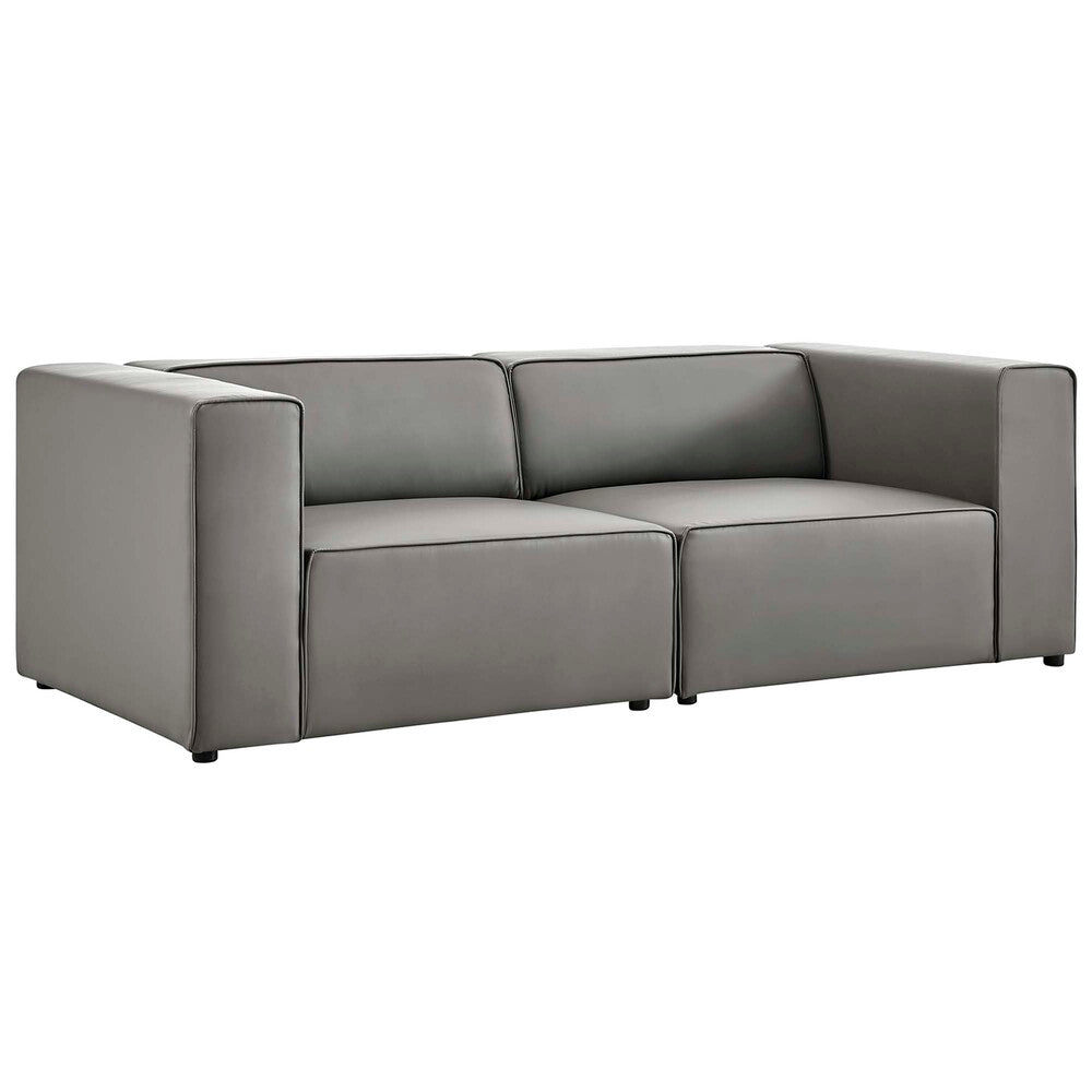 Modway EEI-4788 Mingle 2-Piece Vegan Leather Sectional Sofa Loveseat