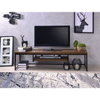 ACME 91780 Bob TV Stand, Weathered Oak & Black