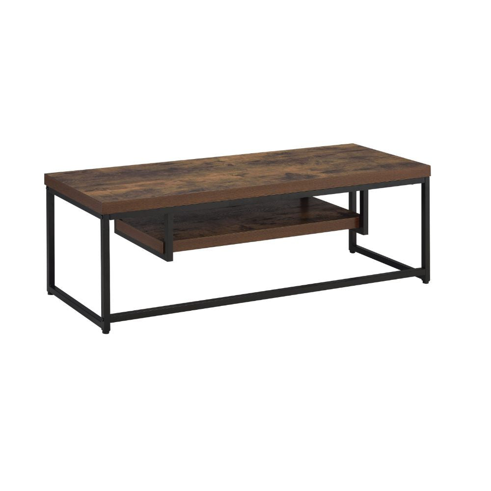 ACME 91780 Bob TV Stand, Weathered Oak & Black