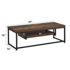 ACME 91780 Bob TV Stand, Weathered Oak & Black