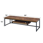 ACME 91782 Bob TV Stand, Weathered Oak & Black