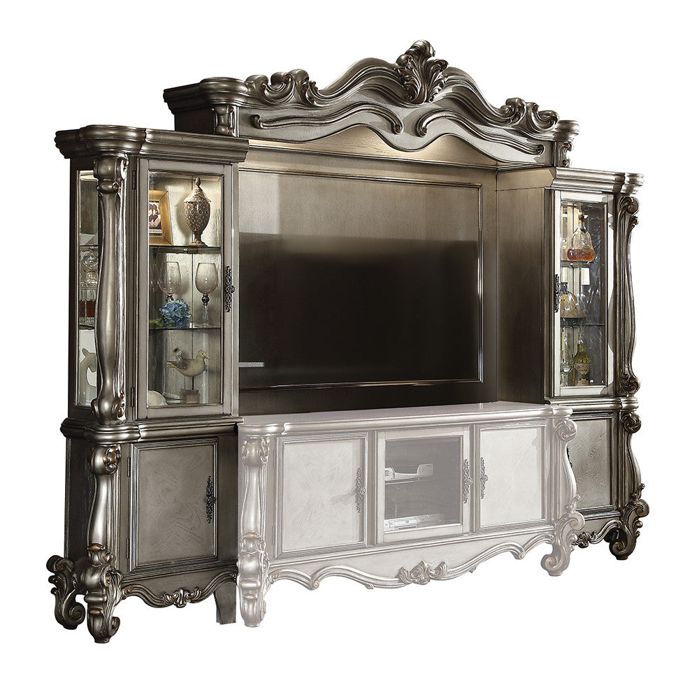ACME 91820 Versailles Entertainment Center, Antique Platinum (1Set/4Ctn)  1