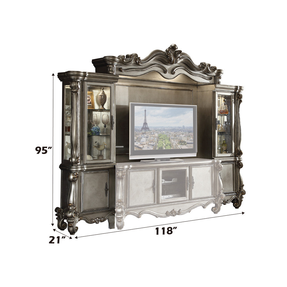 ACME 91820 Versailles Entertainment Center, Antique Platinum (1Set/4Ctn)  3