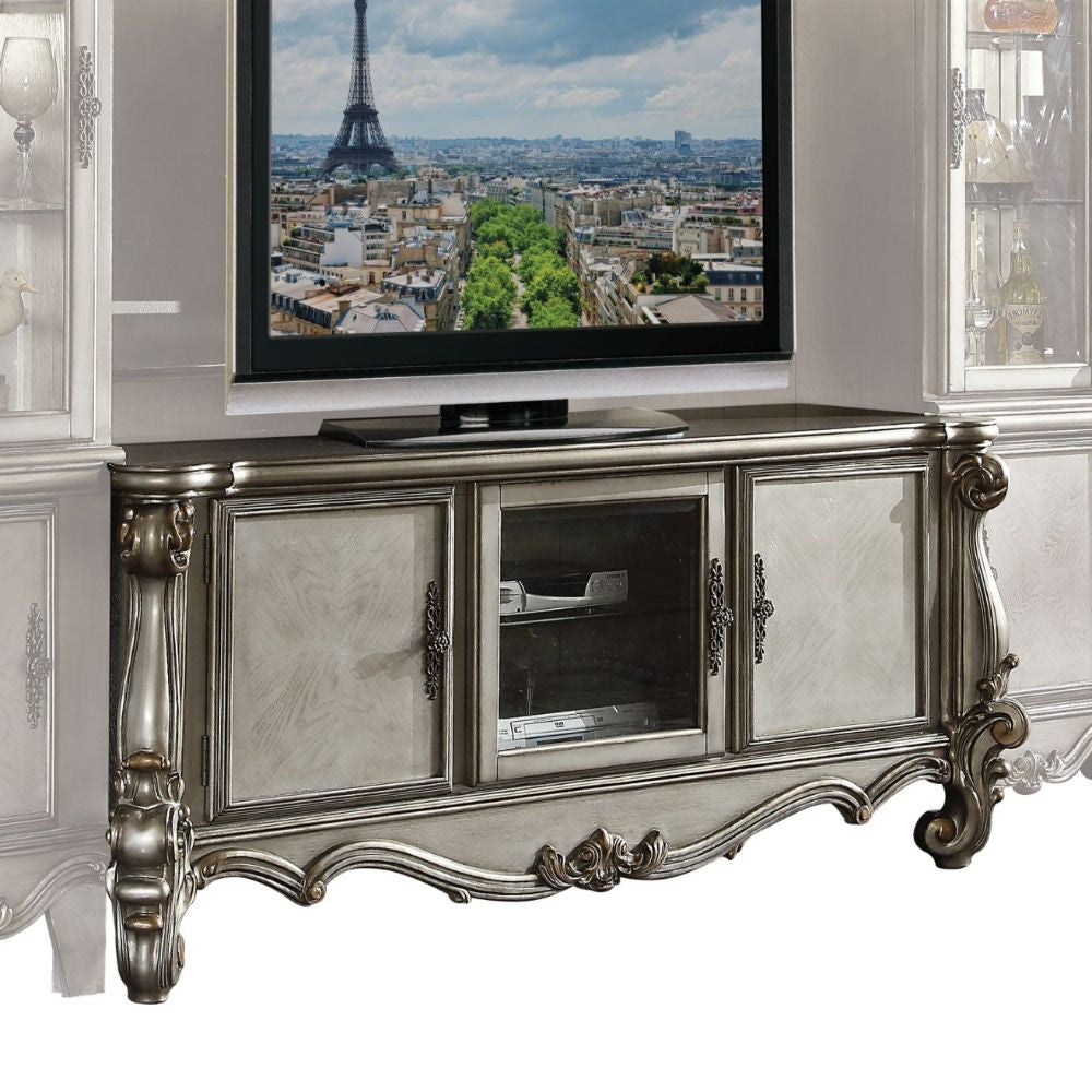 ACME 91824 Versailles TV Console, Antique Platinum (For Flat Screens TV's up to 72 Inches)