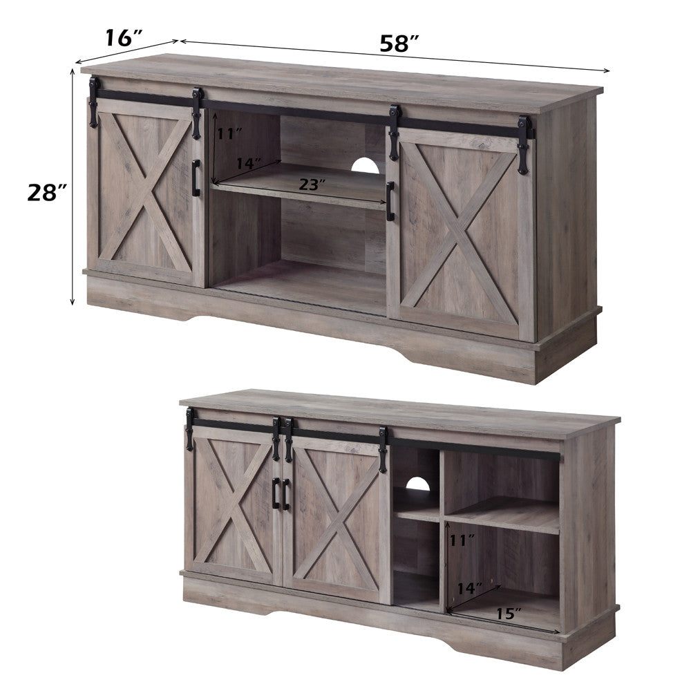 ACME 91855 Bennet TV Stand, Gray Finish