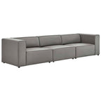 Modway EEI-4789 Mingle 3-Piece Vegan Leather Sectional Sofa