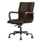 ACME 92028 Joslin Executive Office Chair, Distress Chocolate Top Grain Leather
