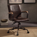 ACME 92028 Joslin Executive Office Chair, Distress Chocolate Top Grain Leather