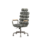 ACME 92107 Calan Executive Office Chair, Vintage Black Top Grain Leather