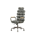 ACME 92107 Calan Executive Office Chair, Vintage Black Top Grain Leather