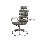 ACME 92107 Calan Executive Office Chair, Vintage Black Top Grain Leather