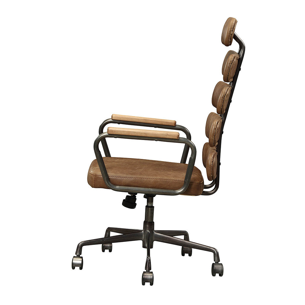 ACME 92108 Calan Executive Office Chair, Retro Brown Top Grain Leather