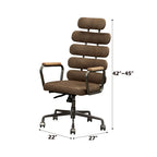 ACME 92108 Calan Executive Office Chair, Retro Brown Top Grain Leather